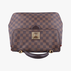 Pre-owned Louis Vuitton BERGAMO MM EBENE Damier Canvas N41168 handbag | stylenewstar