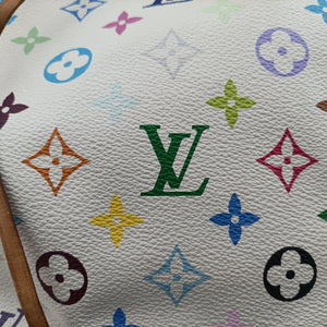 Pre-owned Louis Vuitton Petit Noe white Monogram Multicolor M42229 shoulderbag | stylenewstar