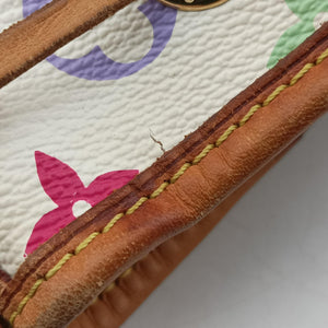 Pre-owned Louis Vuitton Petit Noe white Monogram Multicolor M42229 shoulderbag | stylenewstar