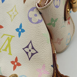 Pre-owned Louis Vuitton Petit Noe white Monogram Multicolor M42229 shoulderbag | stylenewstar