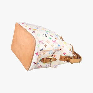 Pre-owned Louis Vuitton Petit Noe white Monogram Multicolor M42229 shoulderbag | stylenewstar
