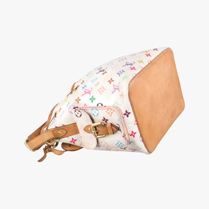 Pre-owned Louis Vuitton Petit Noe white Monogram Multicolor M42229 shoulderbag | stylenewstar