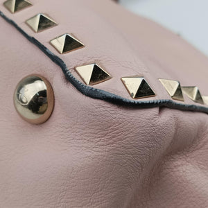 Pre-owned Valentino Rockstud Pink Leather shoulderbag | stylenewstar