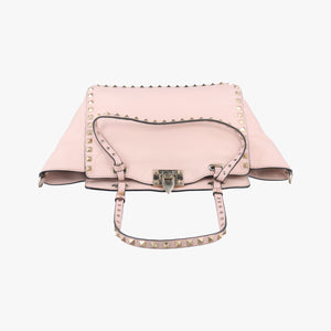 Pre-owned Valentino Rockstud Pink Leather shoulderbag | stylenewstar