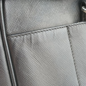 Secondhand Prada Business Briefcase Black SAFFIANO Leather 2VE011 handbag | stylenewstar