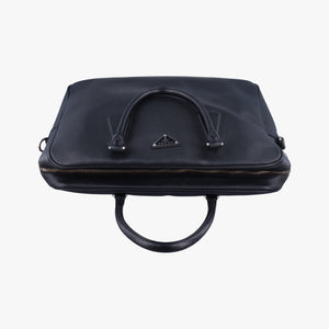 Secondhand Prada Business Briefcase Black SAFFIANO Leather 2VE011 handbag | stylenewstar