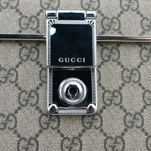 Pre-owned Gucci Padlock Brown PVC coated canvas 588351 shoulderbag | stylenewstar