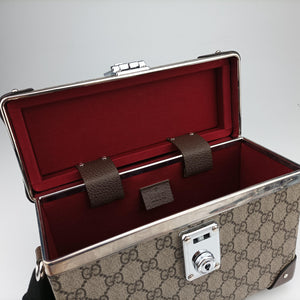 Pre-owned Gucci Padlock Brown PVC coated canvas 588351 shoulderbag | stylenewstar