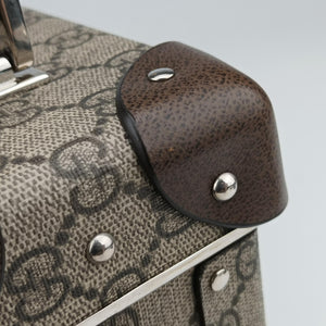 Pre-owned Gucci Padlock Brown PVC coated canvas 588351 shoulderbag | stylenewstar