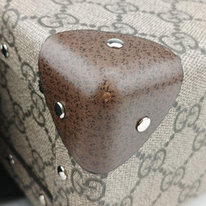 Pre-owned Gucci Padlock Brown PVC coated canvas 588351 shoulderbag | stylenewstar