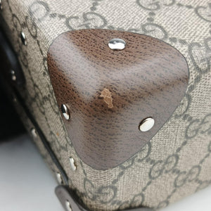 Pre-owned Gucci Padlock Brown PVC coated canvas 588351 shoulderbag | stylenewstar