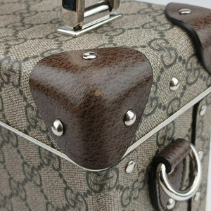 Pre-owned Gucci Padlock Brown PVC coated canvas 588351 shoulderbag | stylenewstar