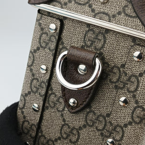 Pre-owned Gucci Padlock Brown PVC coated canvas 588351 shoulderbag | stylenewstar