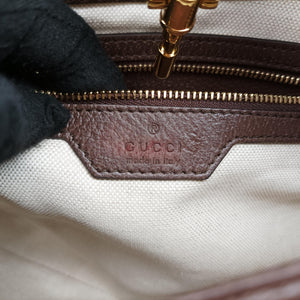 Pre-owned Gucci JACKIE beige×Multicolour canvas×leather 678843 shoulderbag | stylenewstar