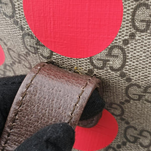 Pre-owned Gucci JACKIE beige×Multicolour canvas×leather 678843 shoulderbag | stylenewstar