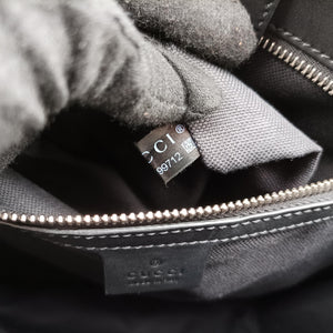 Pre-owned Gucci GG Supreme Tiger Black PVC coated canvas 495559 shoulderbag | stylenewstar