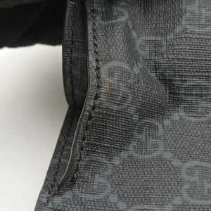 Pre-owned Gucci GG Supreme Tiger Black PVC coated canvas 495559 shoulderbag | stylenewstar