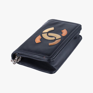Pre-owned Chanel CC Lipstick Flap Black Patent A66935 shoulderbag | stylenewstar