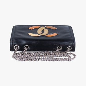 Pre-owned Chanel CC Lipstick Flap Black Patent A66935 shoulderbag | stylenewstar