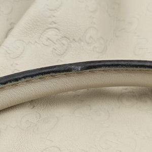 Pre-owned Gucci Sukey White Leather 211943 handbag | stylenewstar