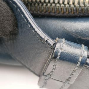 Pre-owned Bottega Veneta Intrecciato Navy lambskin shoulderbag | stylenewstar