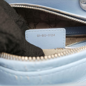 Vintage Christian Dior Lady Dior Blue lambskin shoulderbag | stylenewstar