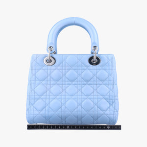 Vintage Christian Dior Lady Dior Blue lambskin shoulderbag | stylenewstar