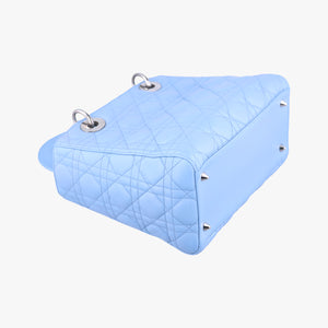 Vintage Christian Dior Lady Dior Blue lambskin shoulderbag | stylenewstar