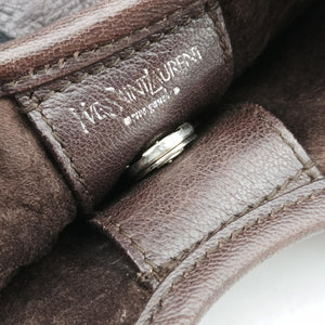Secondhand Yves Saint Laurent Mombasa Brown Leather 122245 handbag | stylenewstar