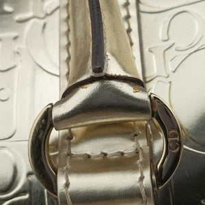 Pre-owned Christian Dior Metallic Gold Oblique Monogram Golden Leather handbag | stylenewstar