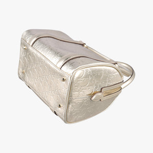 Pre-owned Christian Dior Metallic Gold Oblique Monogram Golden Leather handbag | stylenewstar