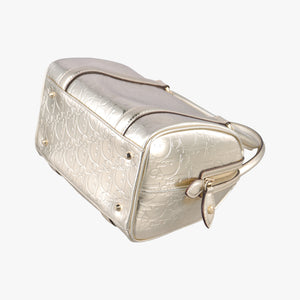 Pre-owned Christian Dior Metallic Gold Oblique Monogram Golden Leather handbag | stylenewstar