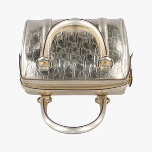 Pre-owned Christian Dior Metallic Gold Oblique Monogram Golden Leather handbag | stylenewstar