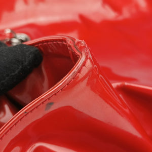 Pre-owned Chanel Strass Bon Bon Crystal Red Patent A47741 shoulderbag | stylenewstar