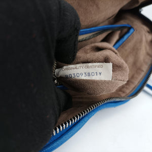 Pre-owned Bottega Veneta NODINI Intrecciato Blue lambskin shoulderbag | stylenewstar