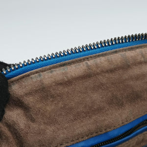 Pre-owned Bottega Veneta NODINI Intrecciato Blue lambskin shoulderbag | stylenewstar