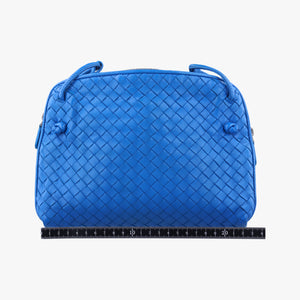 Pre-owned Bottega Veneta NODINI Intrecciato Blue lambskin shoulderbag | stylenewstar