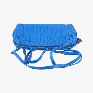 Pre-owned Bottega Veneta NODINI Intrecciato Blue lambskin shoulderbag | stylenewstar