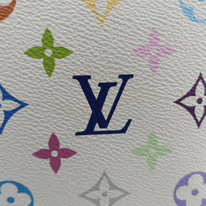 Vintage Louis Vuitton Alma PM white Monogram Multicolor M40443 handbag | stylenewstar
