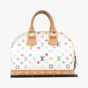 Vintage Louis Vuitton Alma PM white Monogram Multicolor M40443 handbag | stylenewstar