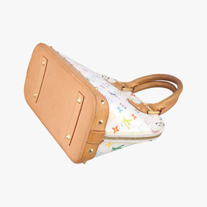 Vintage Louis Vuitton Alma PM white Monogram Multicolor M40443 handbag | stylenewstar