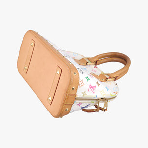 Vintage Louis Vuitton Alma PM white Monogram Multicolor M40443 handbag | stylenewstar