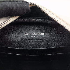 Pre-owned Yves Saint Laurent Monogram Blogger White×Black Leather 425317 shoulderbag | stylenewstar