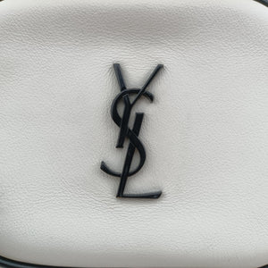 Pre-owned Yves Saint Laurent Monogram Blogger White×Black Leather 425317 shoulderbag | stylenewstar