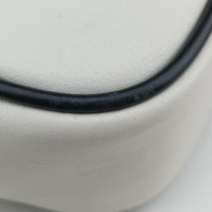Pre-owned Yves Saint Laurent Monogram Blogger White×Black Leather 425317 shoulderbag | stylenewstar