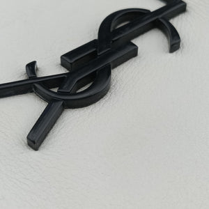 Pre-owned Yves Saint Laurent Monogram Blogger White×Black Leather 425317 shoulderbag | stylenewstar