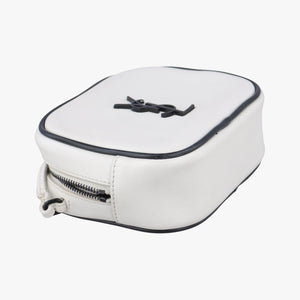 Pre-owned Yves Saint Laurent Monogram Blogger White×Black Leather 425317 shoulderbag | stylenewstar