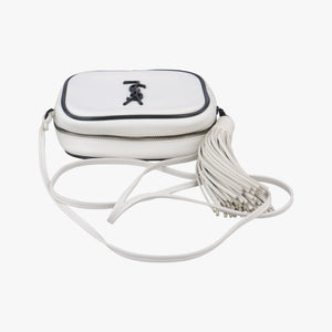 Pre-owned Yves Saint Laurent Monogram Blogger White×Black Leather 425317 shoulderbag | stylenewstar