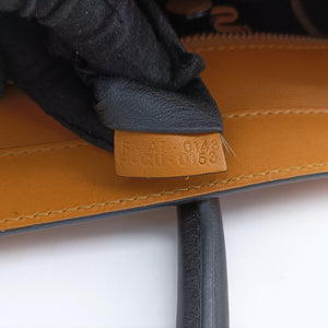 Pre-owned Celine Luggage Mini Shopper Yellow×black Leather handbag | stylenewstar