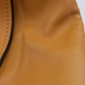 Pre-owned Celine Luggage Mini Shopper Yellow×black Leather handbag | stylenewstar